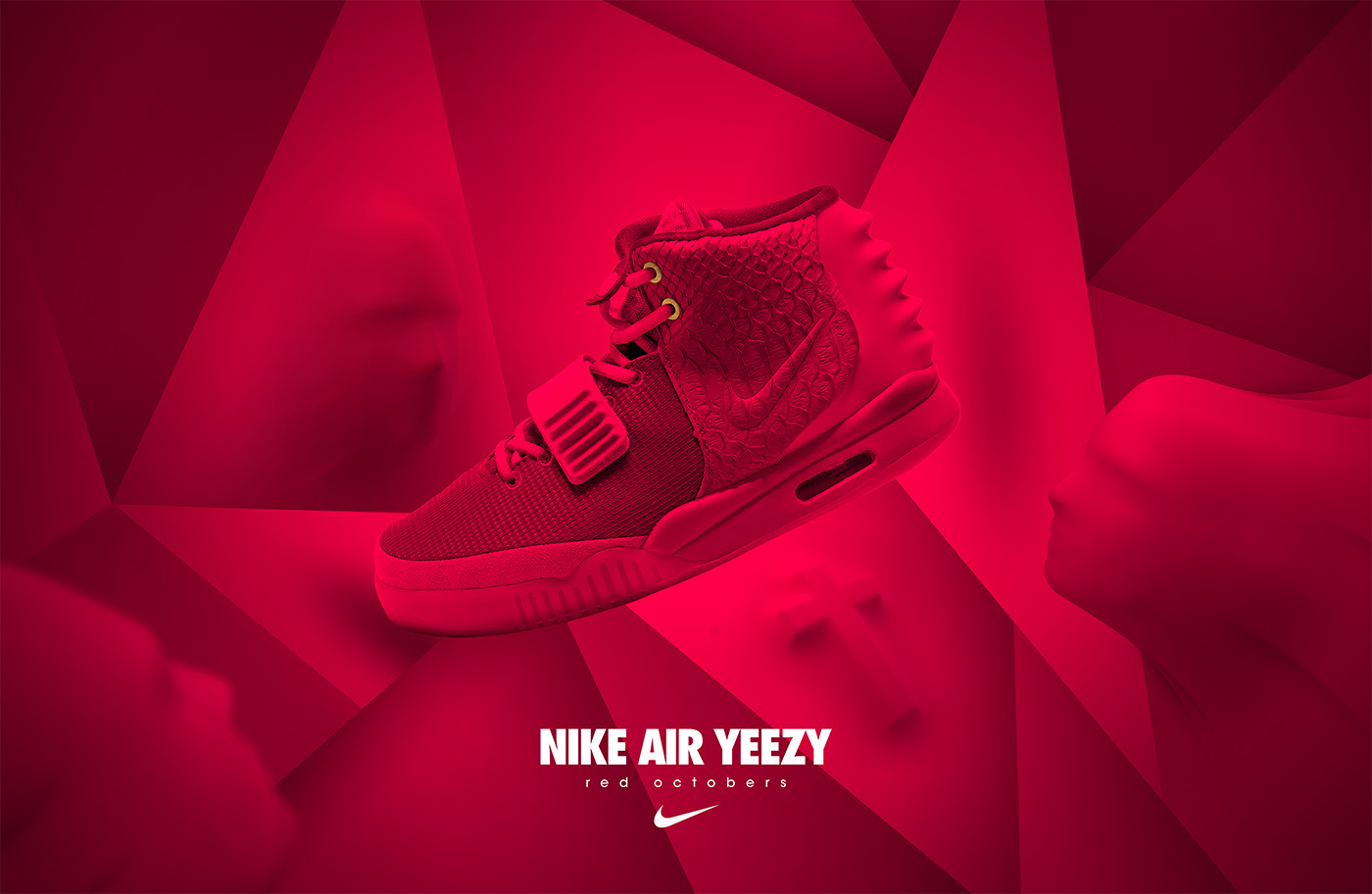 Nike Air Yeezy Ii X Red Octobers On