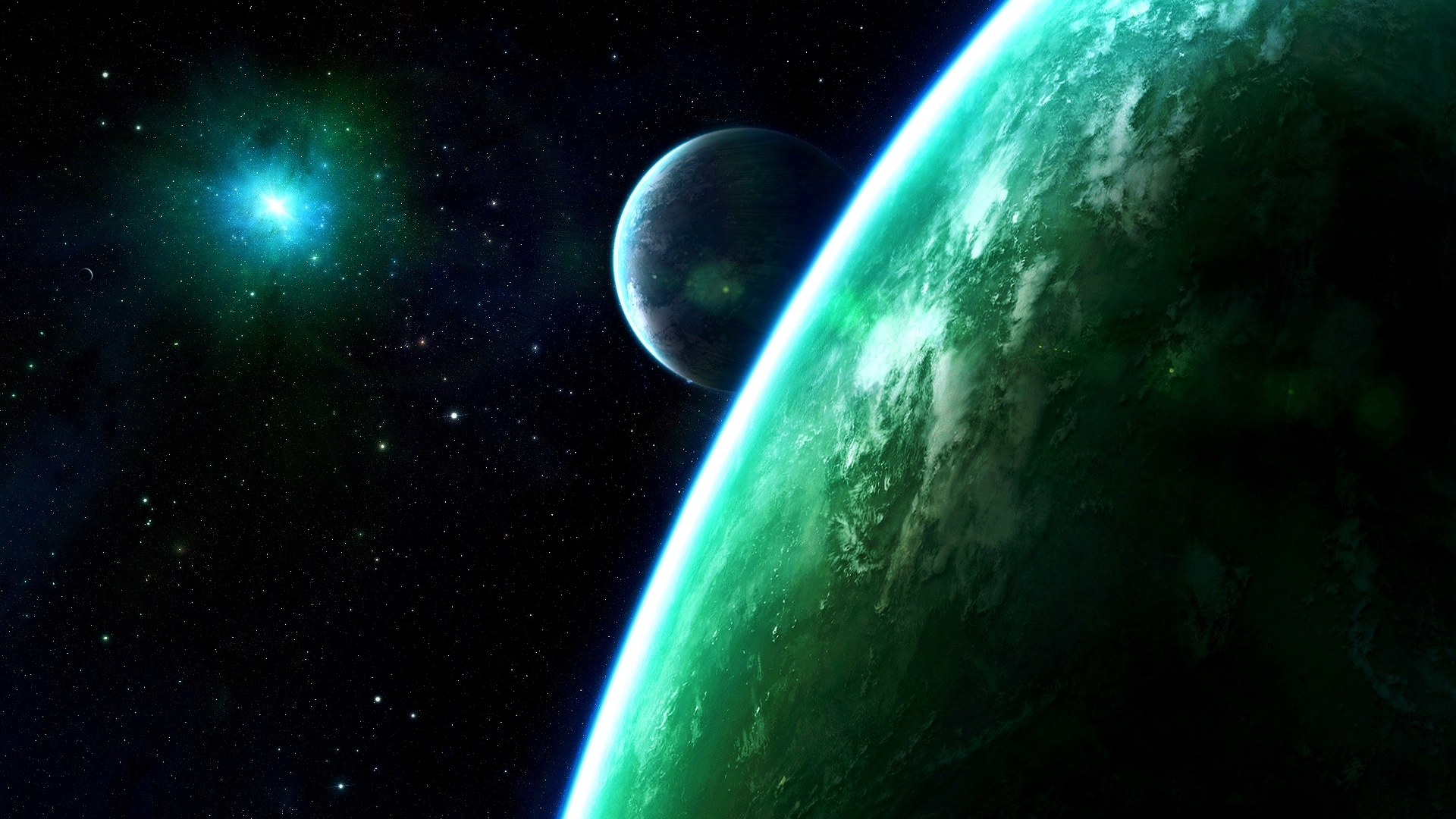 Sci Fi Planets Wallpaper Background
