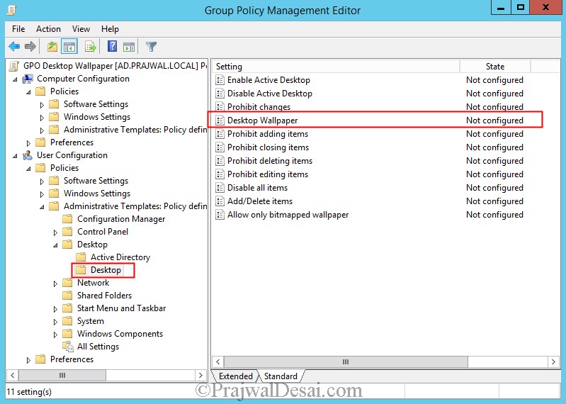 Deploy Desktop Background Wallpaper Using Group Policy