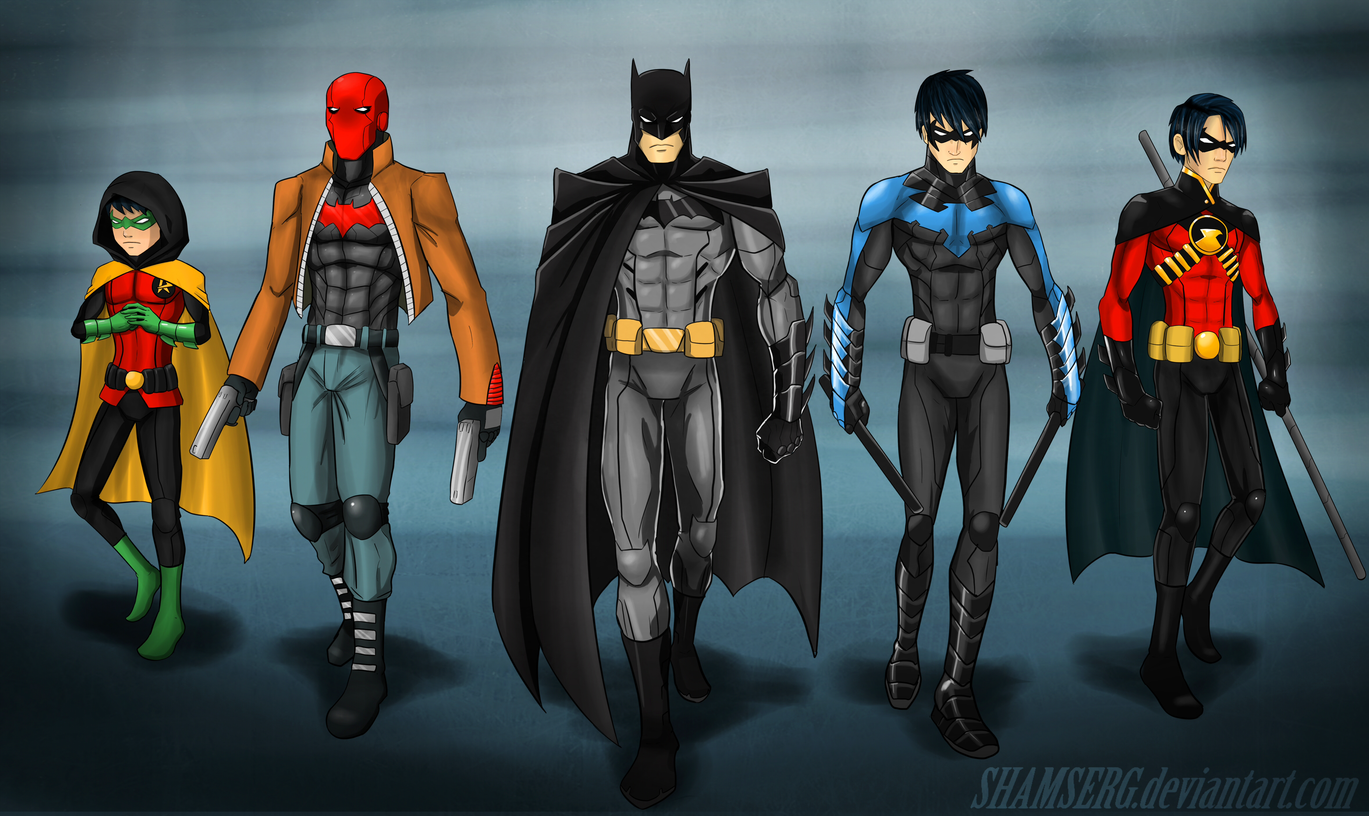 Batman And Sons By Shamserg