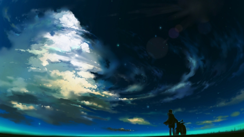  anime skyscapes 1920x1080 wallpaper Nature Sky HD Desktop