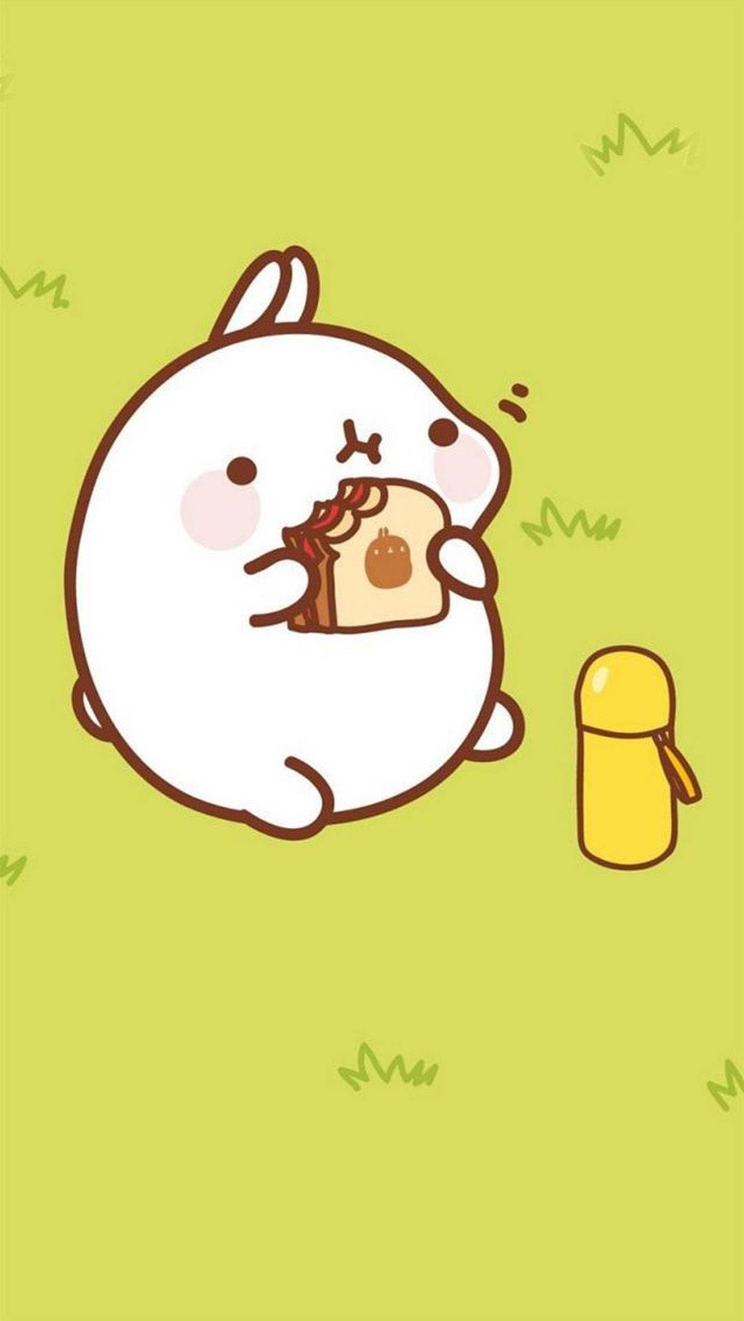 Molang Lunch Cute Android Wallpaper