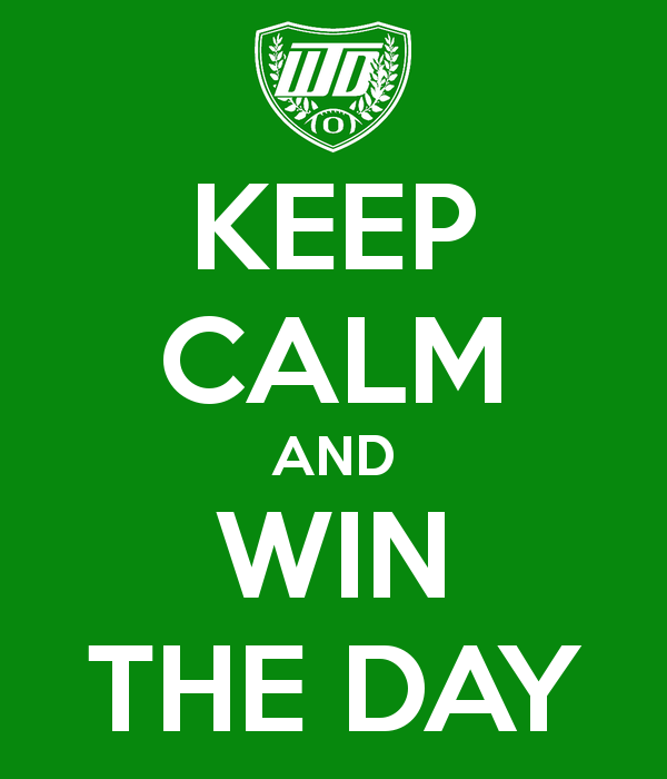 Keep Calm And Win The Day Carry On Image Generator
