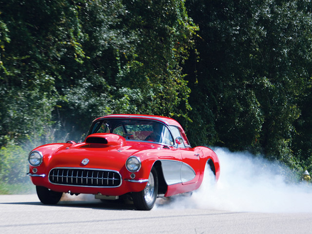 Corvette Drag Car Burnout