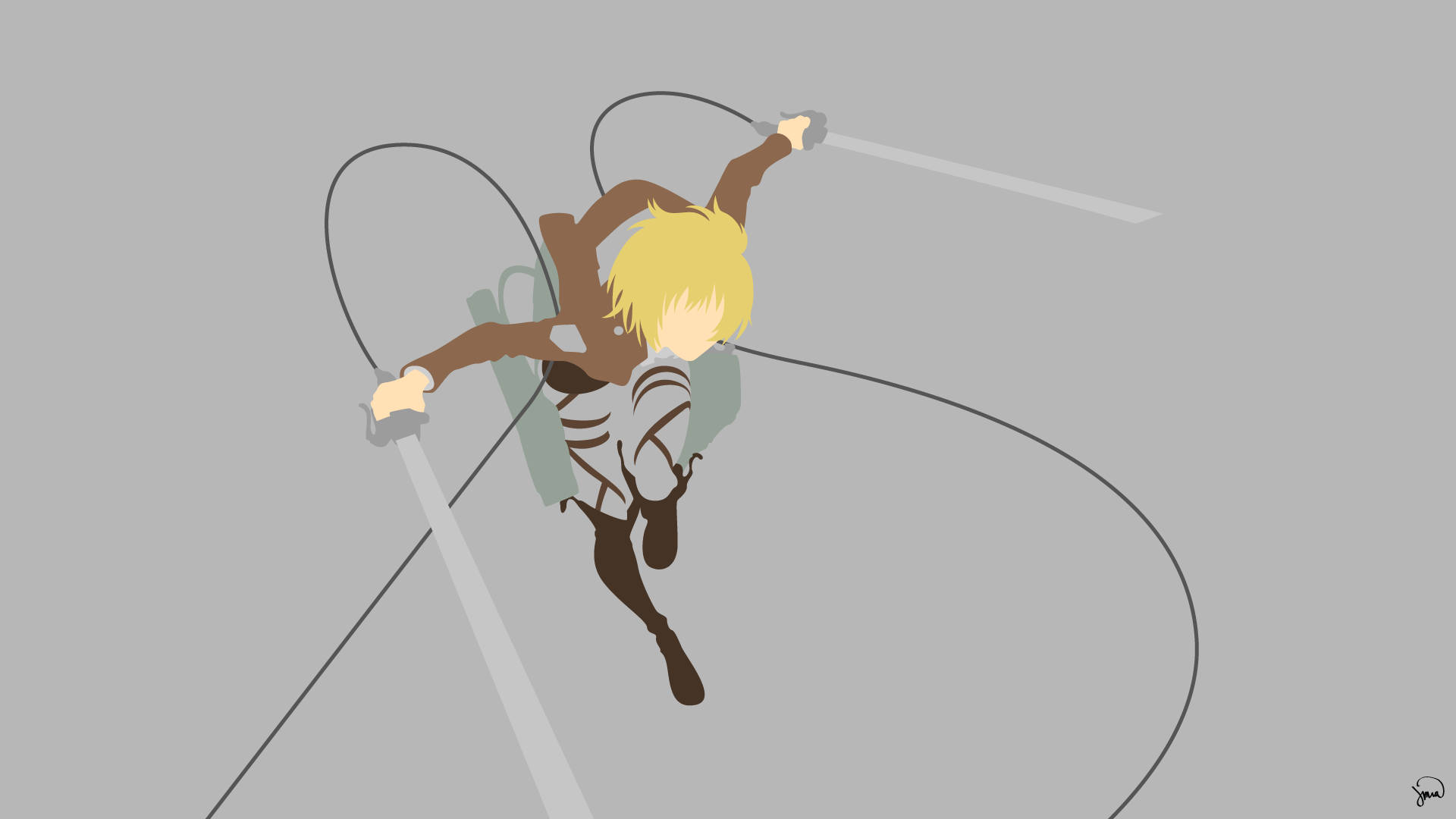 Attack On Titan Characters Armin Minimal Wallpaper