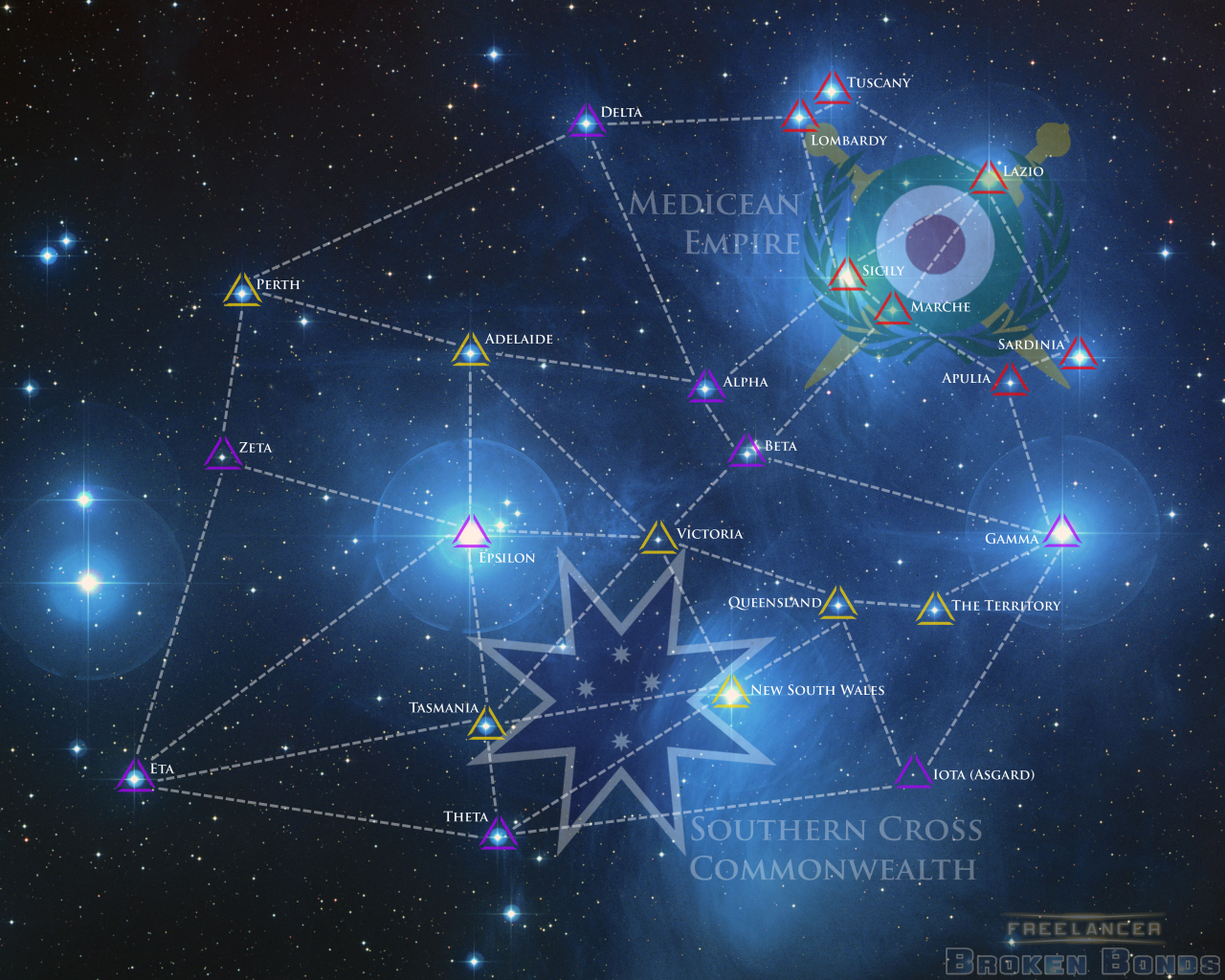 Current Pleiades System Map Image Broken Bonds Mod For Lancer