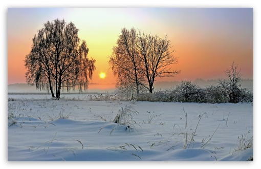 Winter Sunrise HD Wallpaper For Standard Fullscreen Uxga Xga