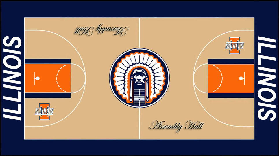Illinois Fighting Illini Basketball Graphics Wallpaper Image For