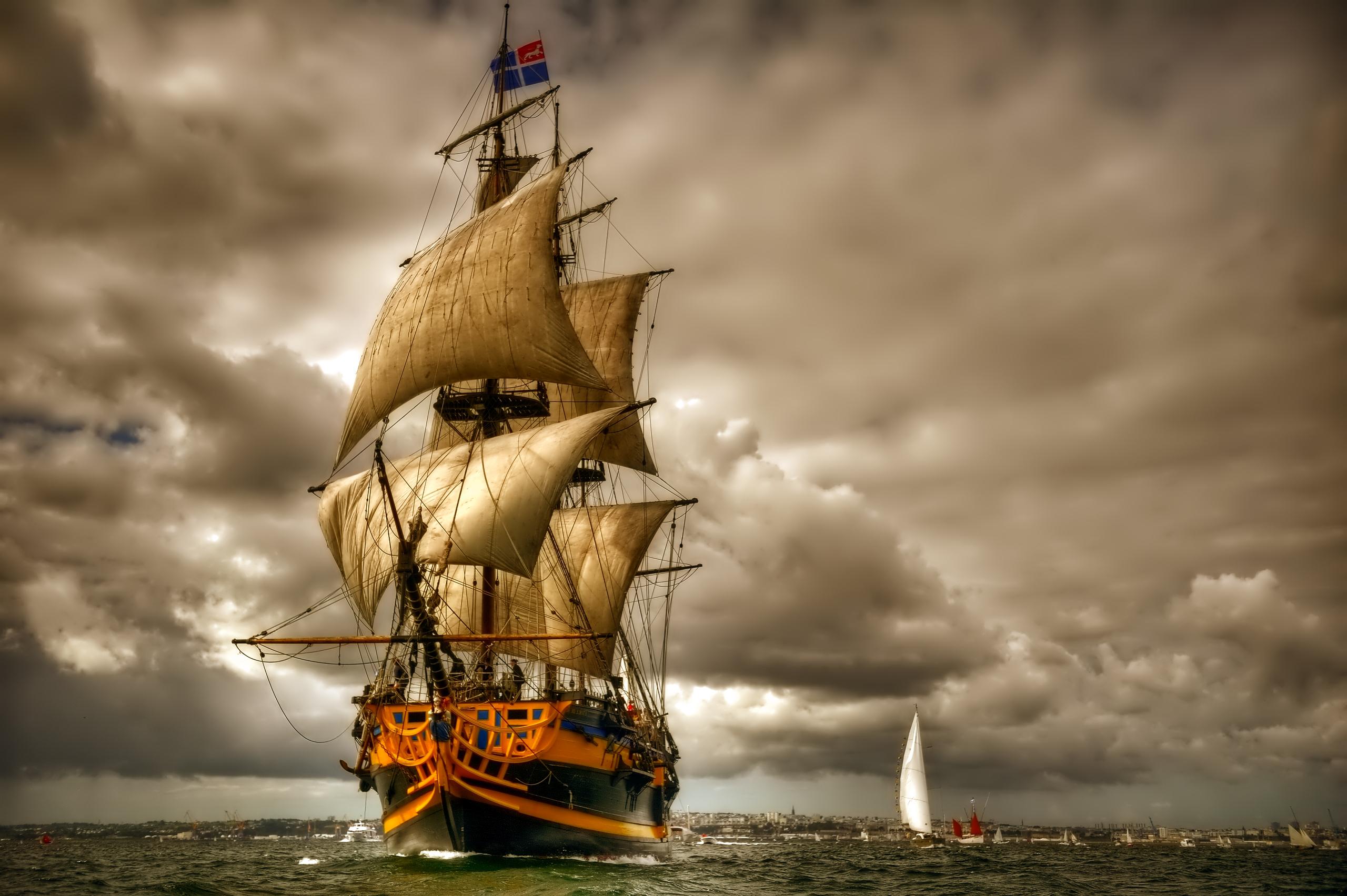 HD Sailing Ship Wallpaper Background Image
