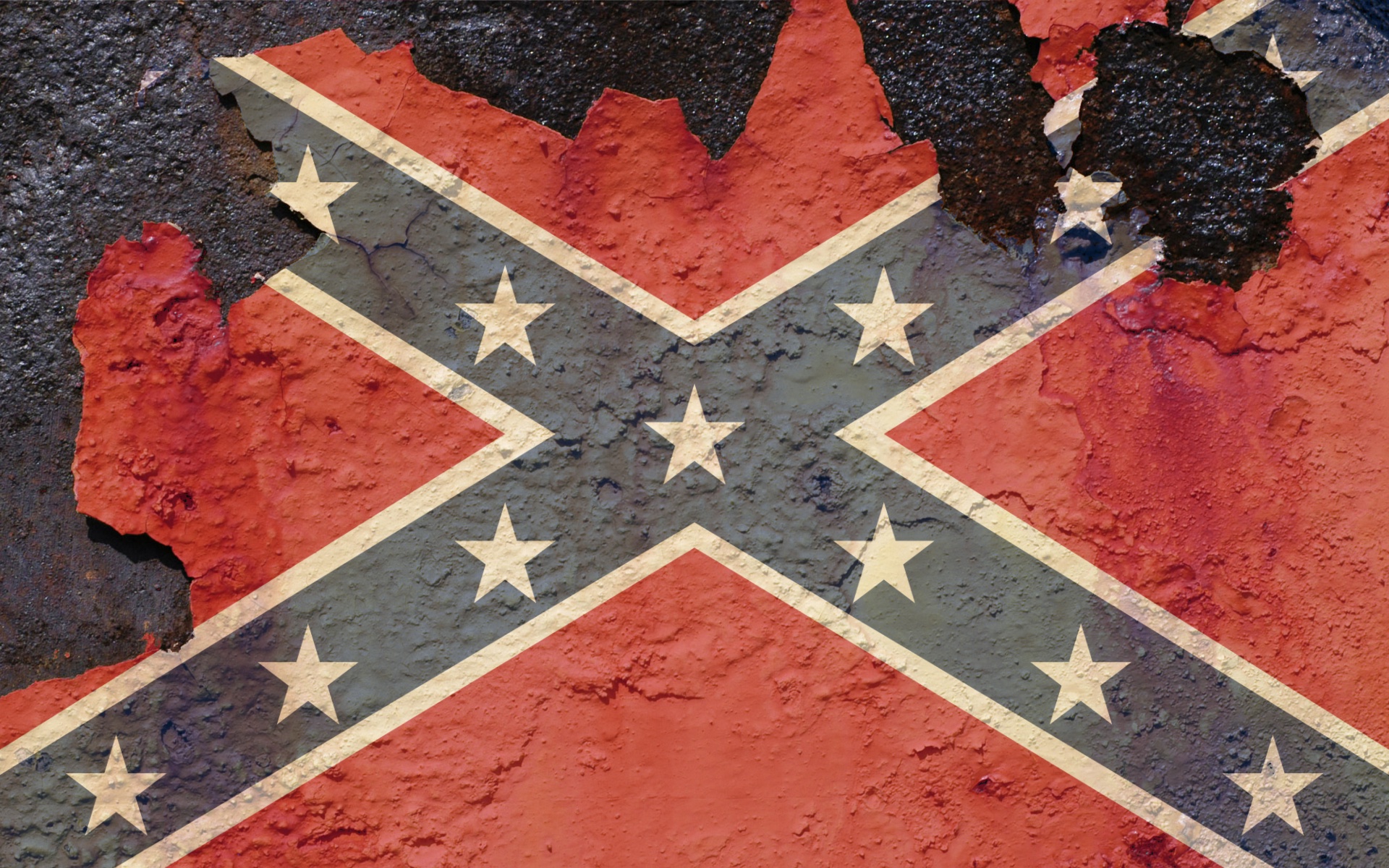 Grunge Flags Wallpaper Confederate