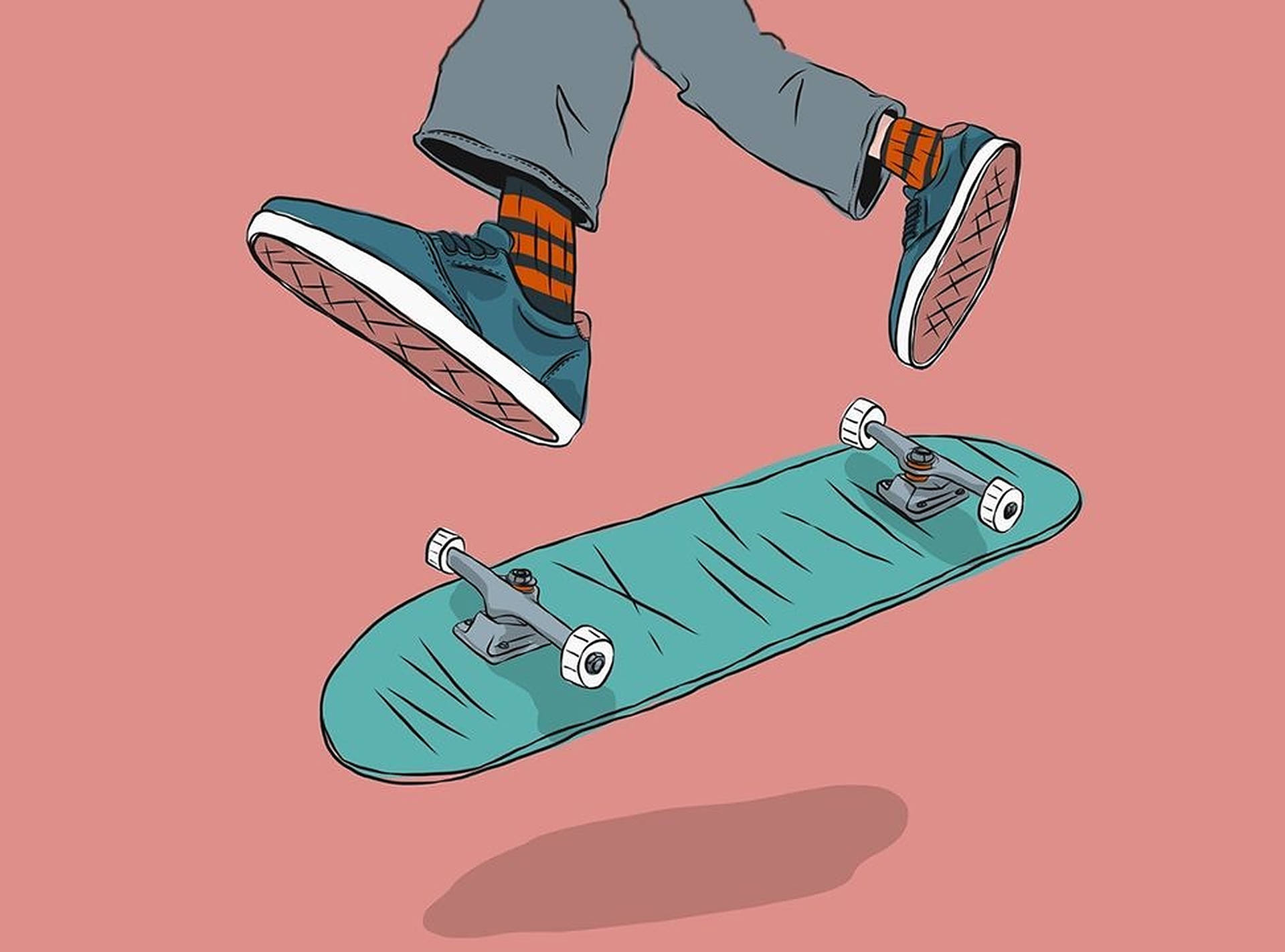 Skater Boy Aesthetic Pastel Pink Yuk68xs1pk5zgds5 Wallpaper