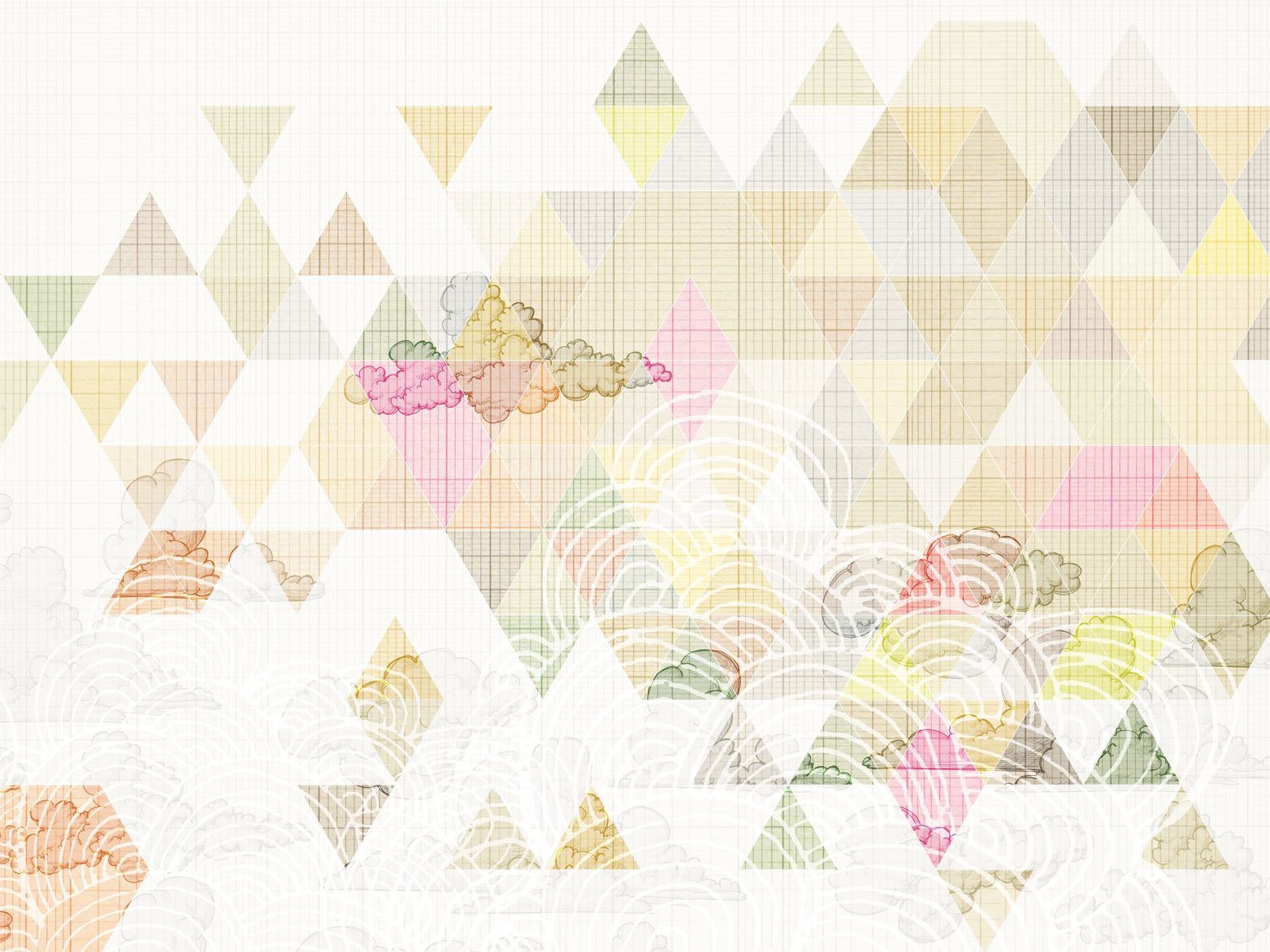 Free download Motif geometric bathroom wallpaper BYOUBU Walldec