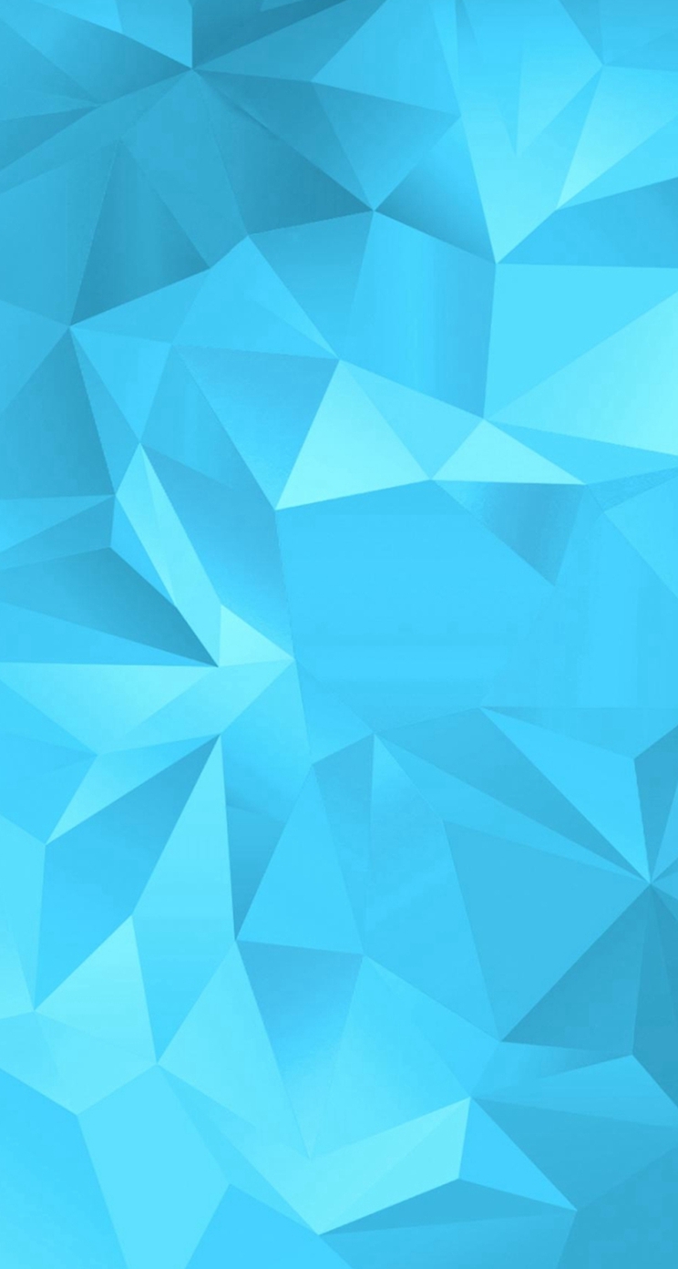 Simple Blue Fold Polygon Pattern iPhone Se Wallpaper