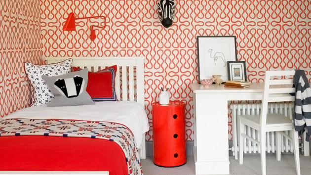 Trendy Bedrooms With Geometric Wallpaper Designs Home Design