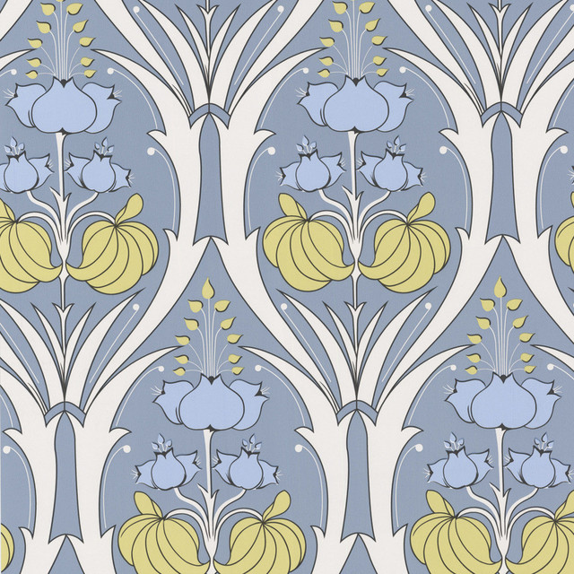 Amy Butler Wallpaper Passion Lily Stone Swatch Contemporary