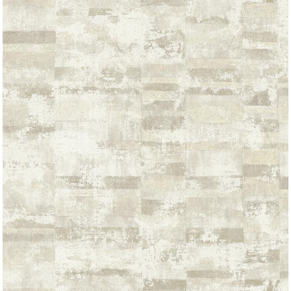 Seabrook Designs Gutenberg Gray And Off White Stuccoed Brick
