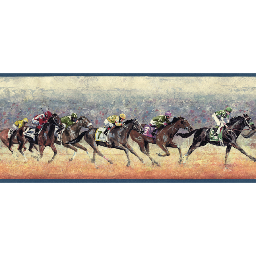Sunworthy Horse Racing Prepasted Wallpaper Border At Lowes