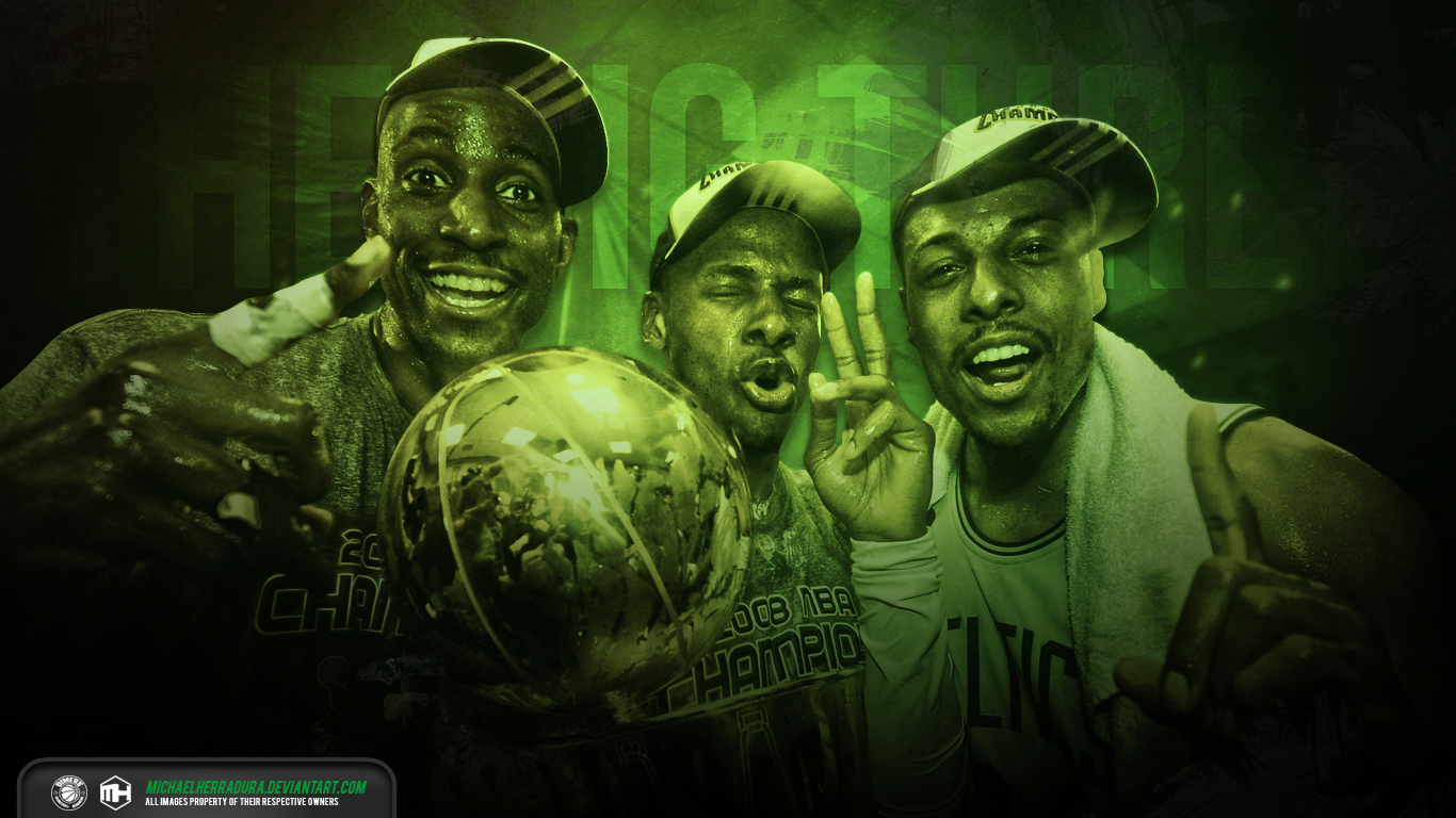 Boston Celtics The Big Three Wallpaper By Michaelherradura On