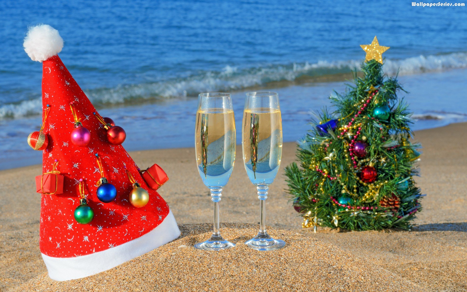 Christmas beach picture from all around the world