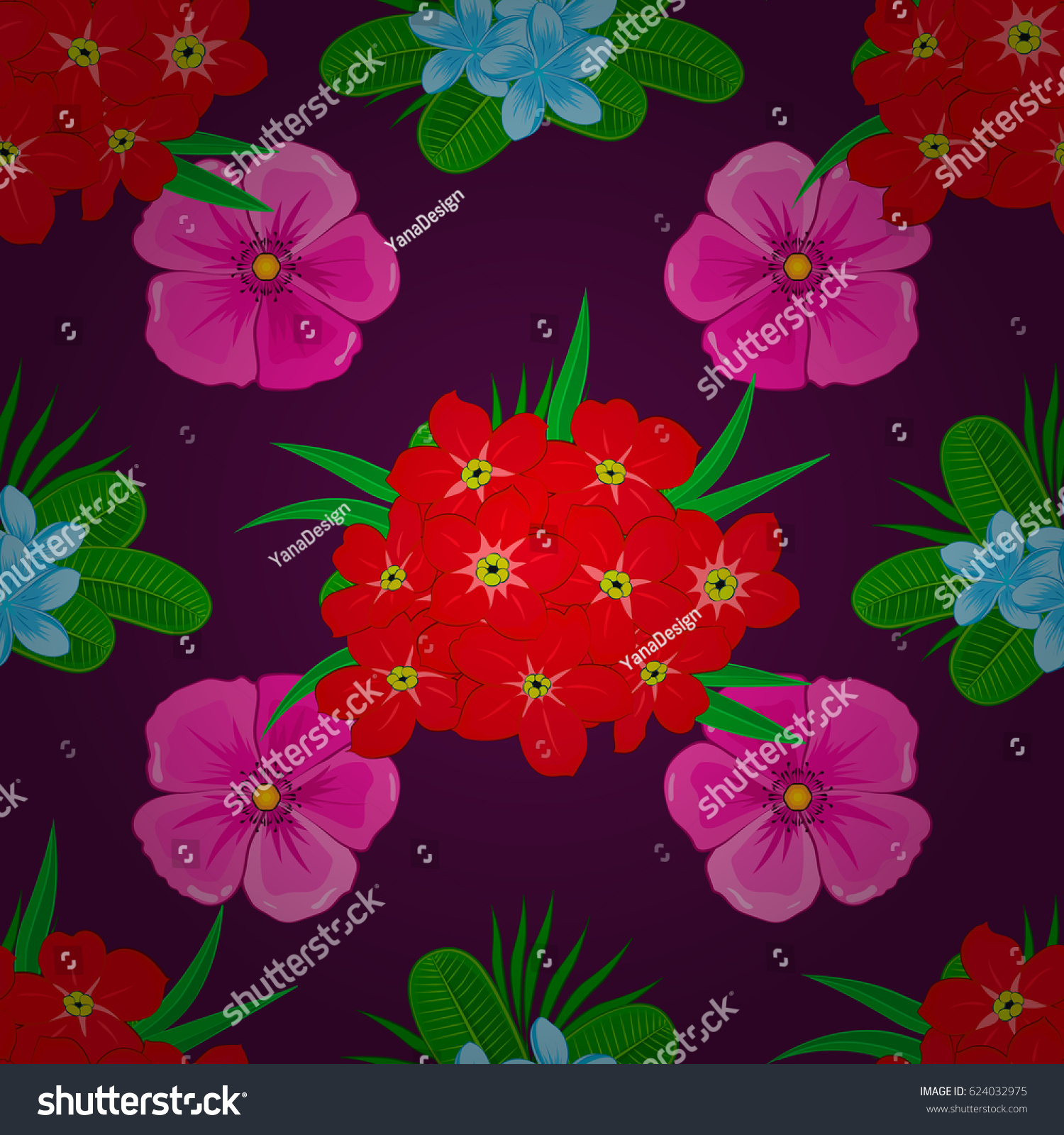 Stylish Wallpaper Primrose Flowers Abstract Vector Stock