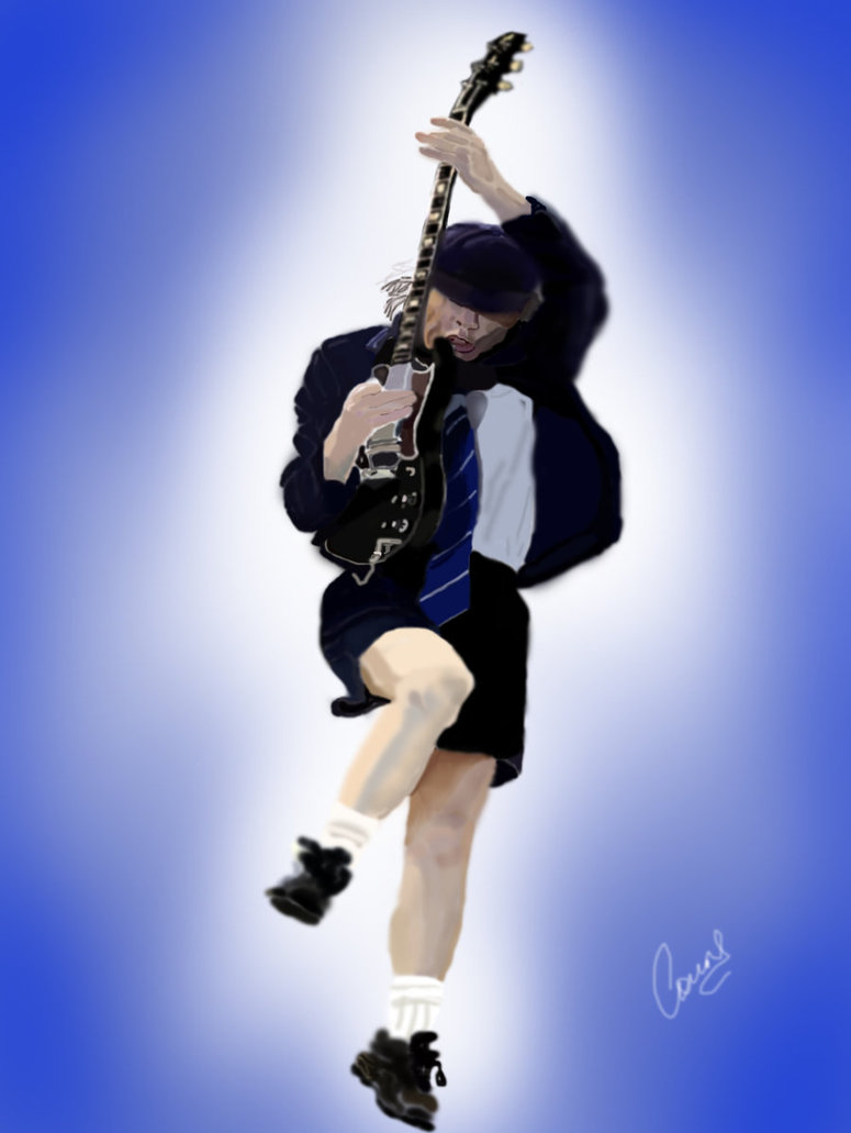 Angus Young HD Background Ac Dc Wallpaper