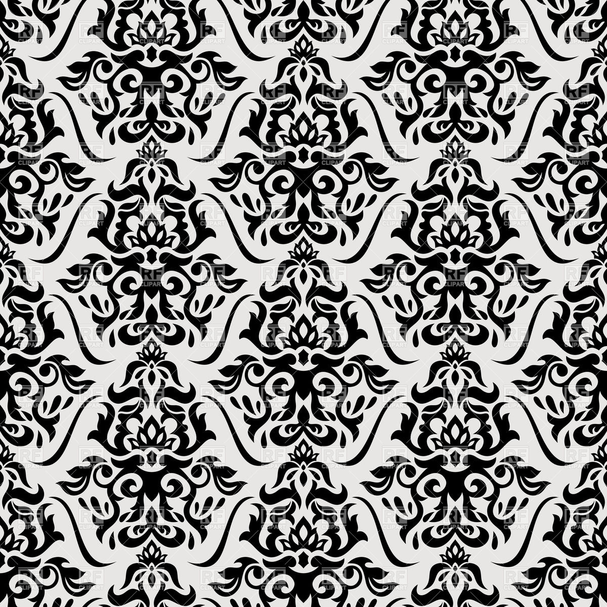 Black And White Seamless Vintage Wallpaper Background Textures