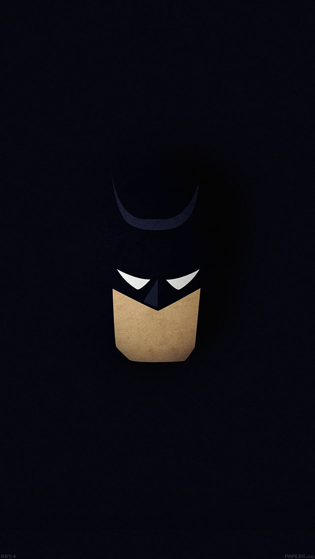 Batman Face Illustration Minimal Flat Dark iPhone Wallpaper HD