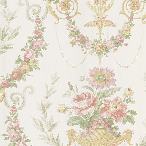 Wallpaper Floral Hankey Victorian Arabesque
