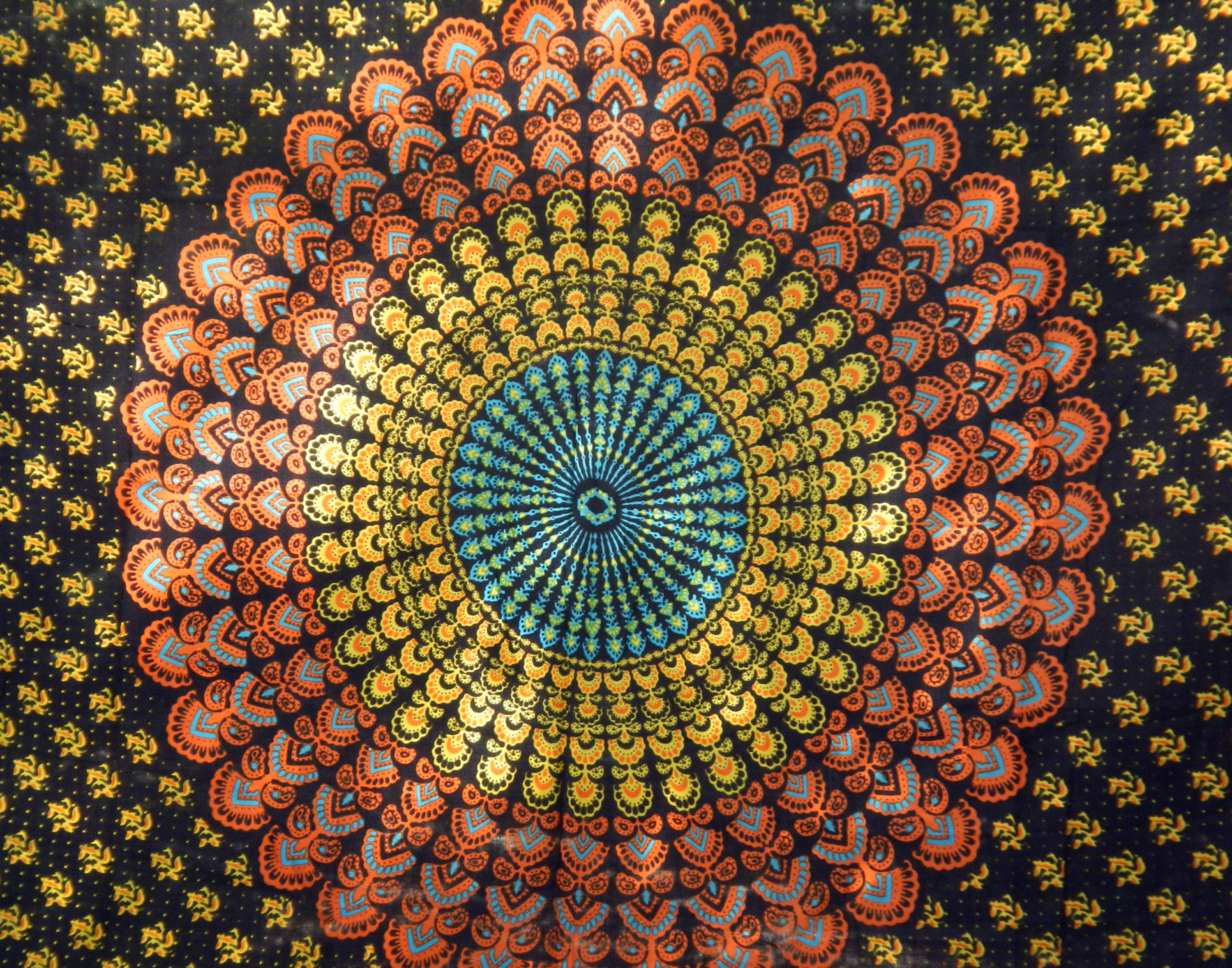 Boho Hippie Tapestry Fabric Colorful By Sticksandstoneshemp1