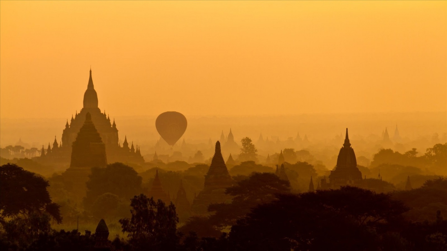 Bagan Burma Pagodas In Sunrise Wallpaper Photo Shared By