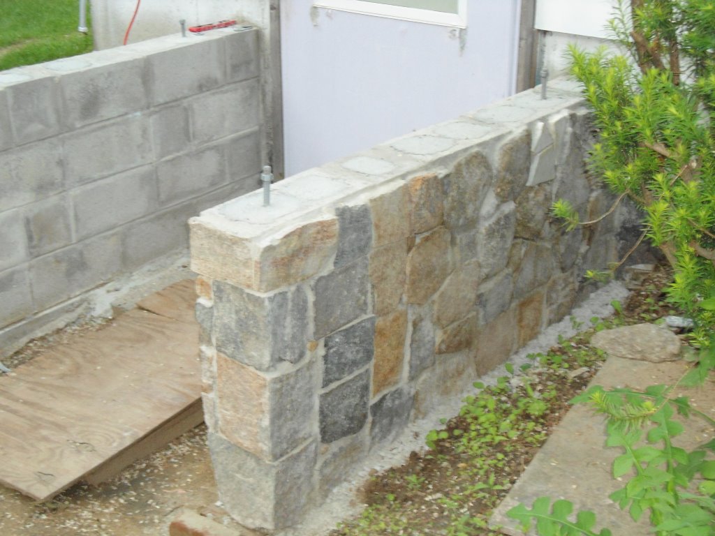 Stone Veneer Over Cinder Block By bosemaster42