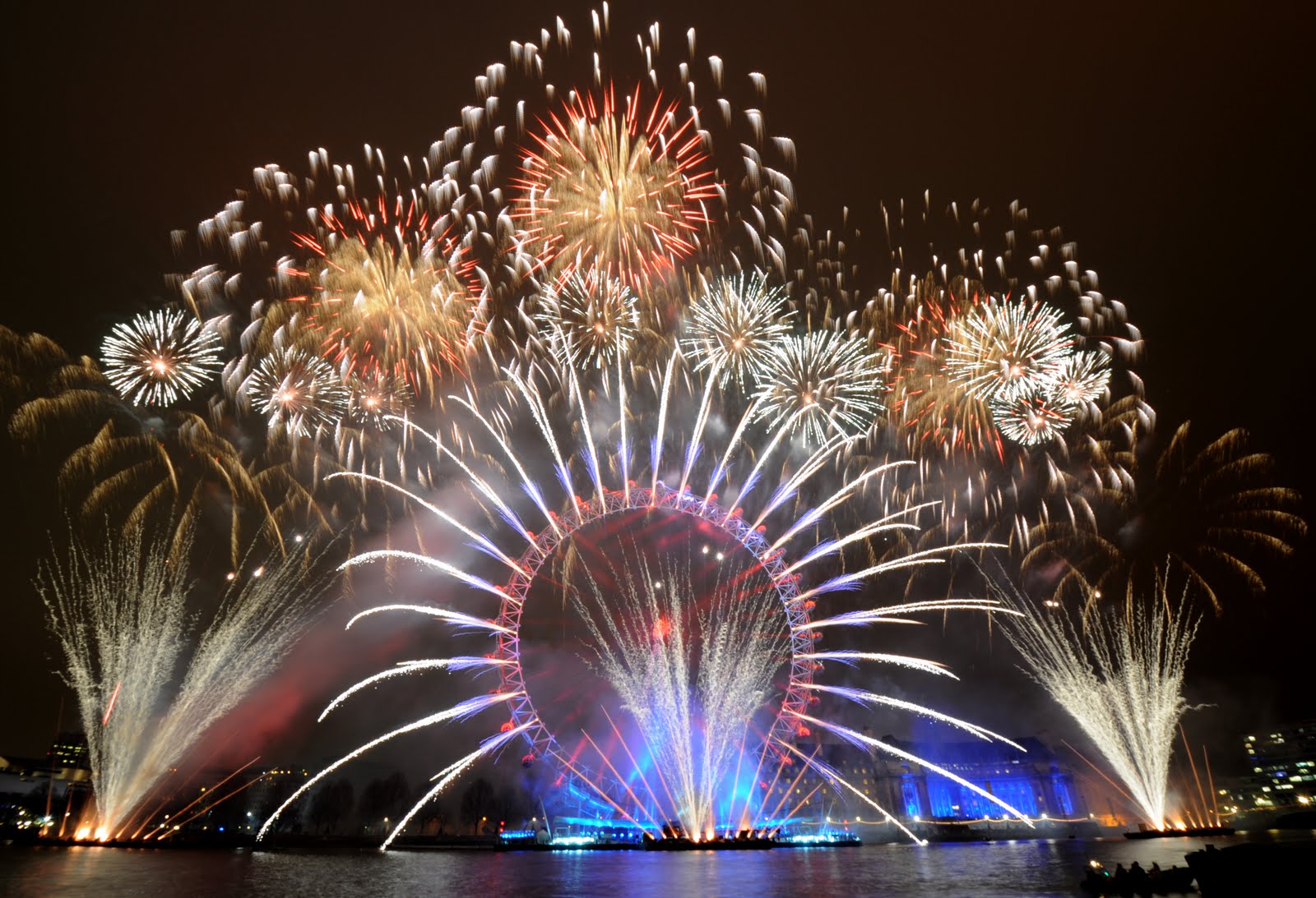 London New Years Eve Fireworks Video Uk Weather