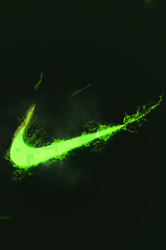 Nike Swoosh Wallpaper Green For iPhone