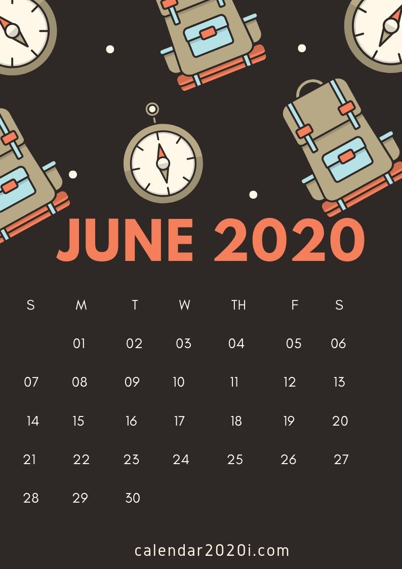 June Calendar Wallpaper Top