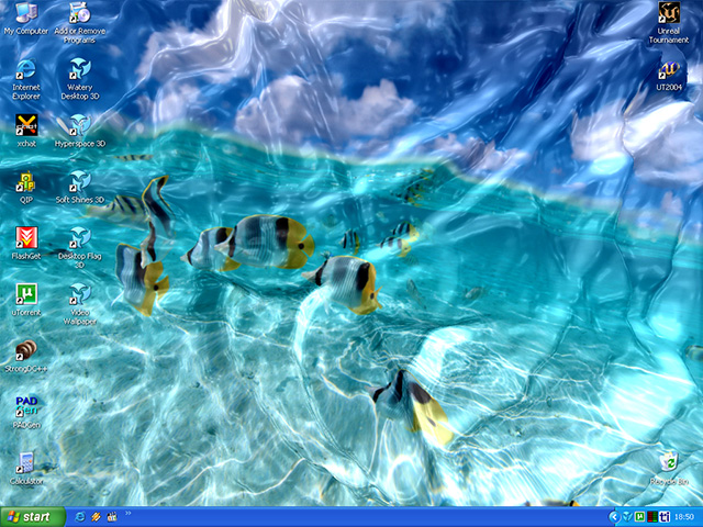  Other Desktop Enhancements Animated Wallpaper   Watery Desktop 3D