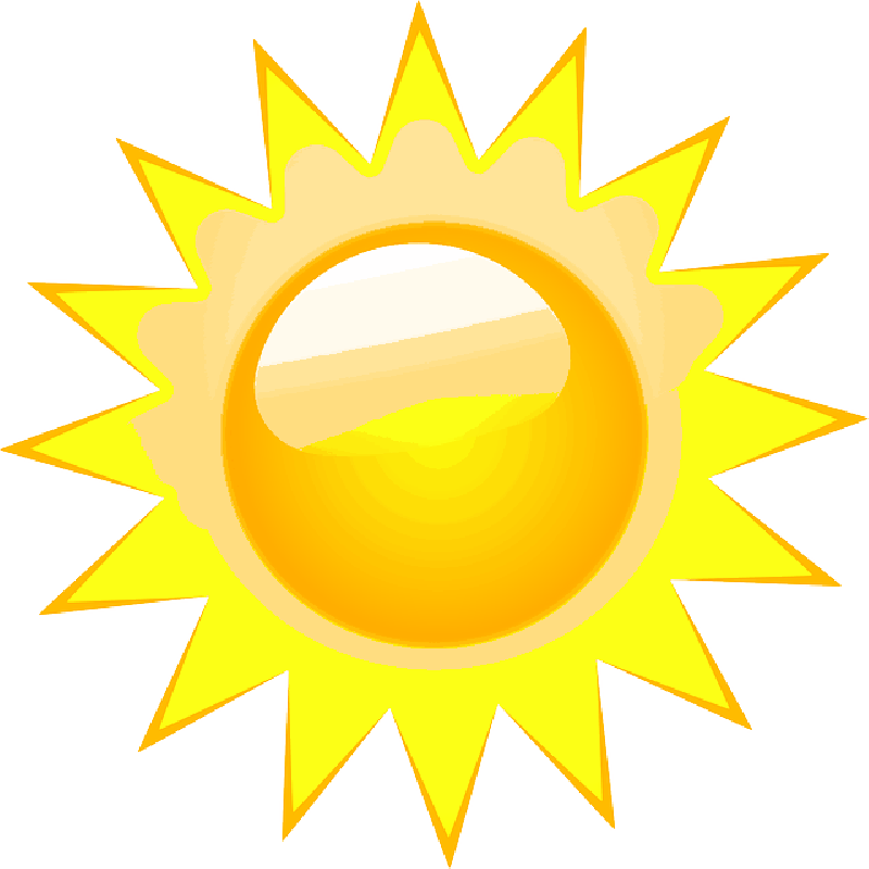 Symbol Yellow Sun Symbols Orange Weather Clear Public Domain