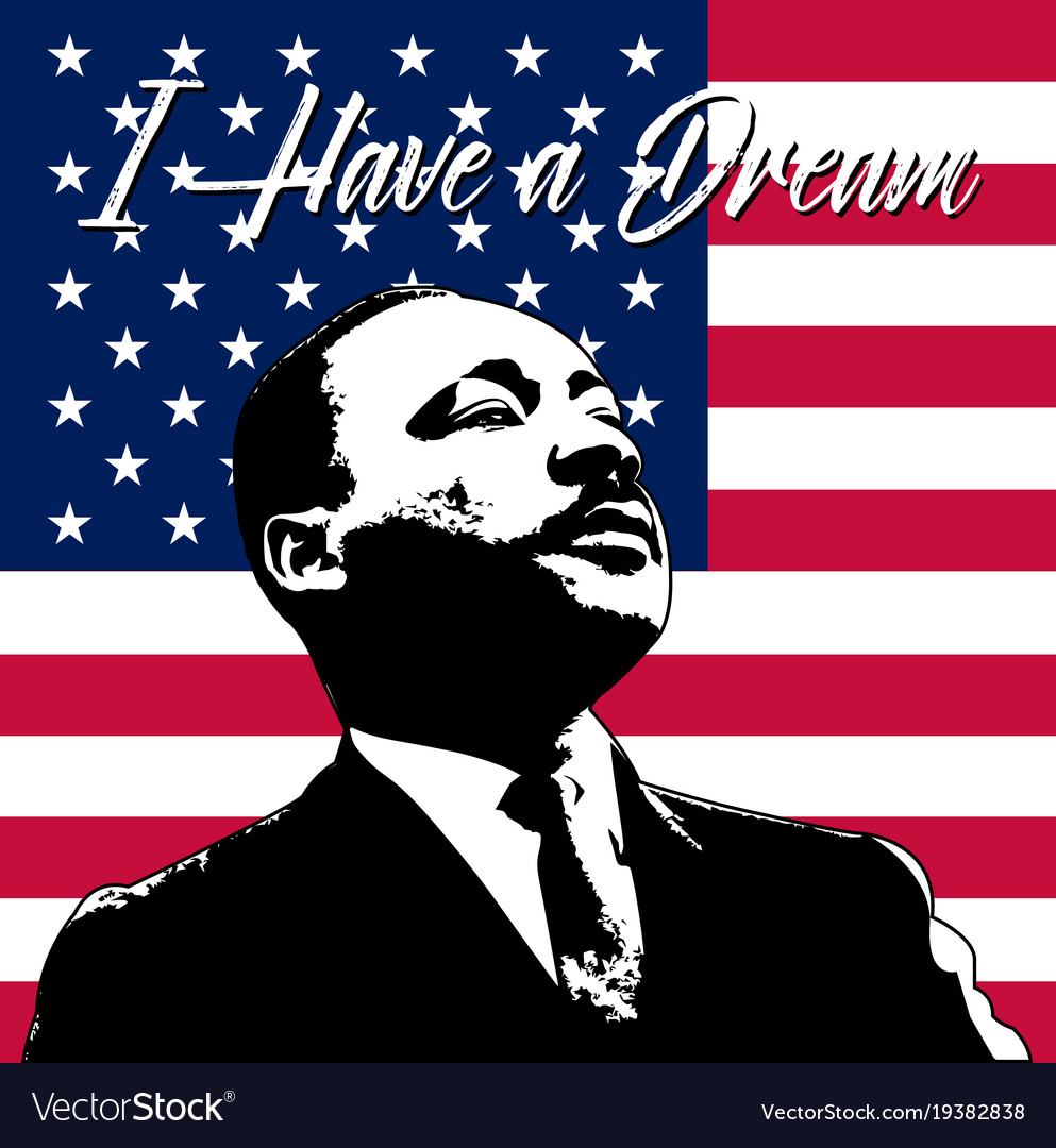 Martin Luther King Day Background Royalty Vector Image