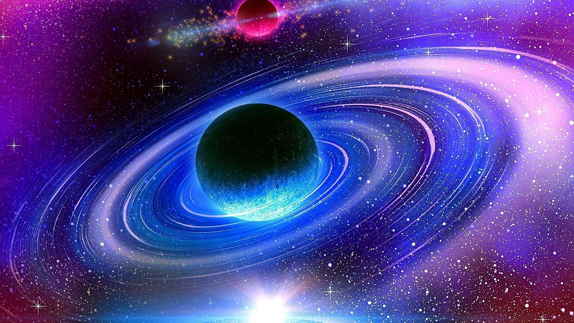 Galaxy Moon Wallpaper