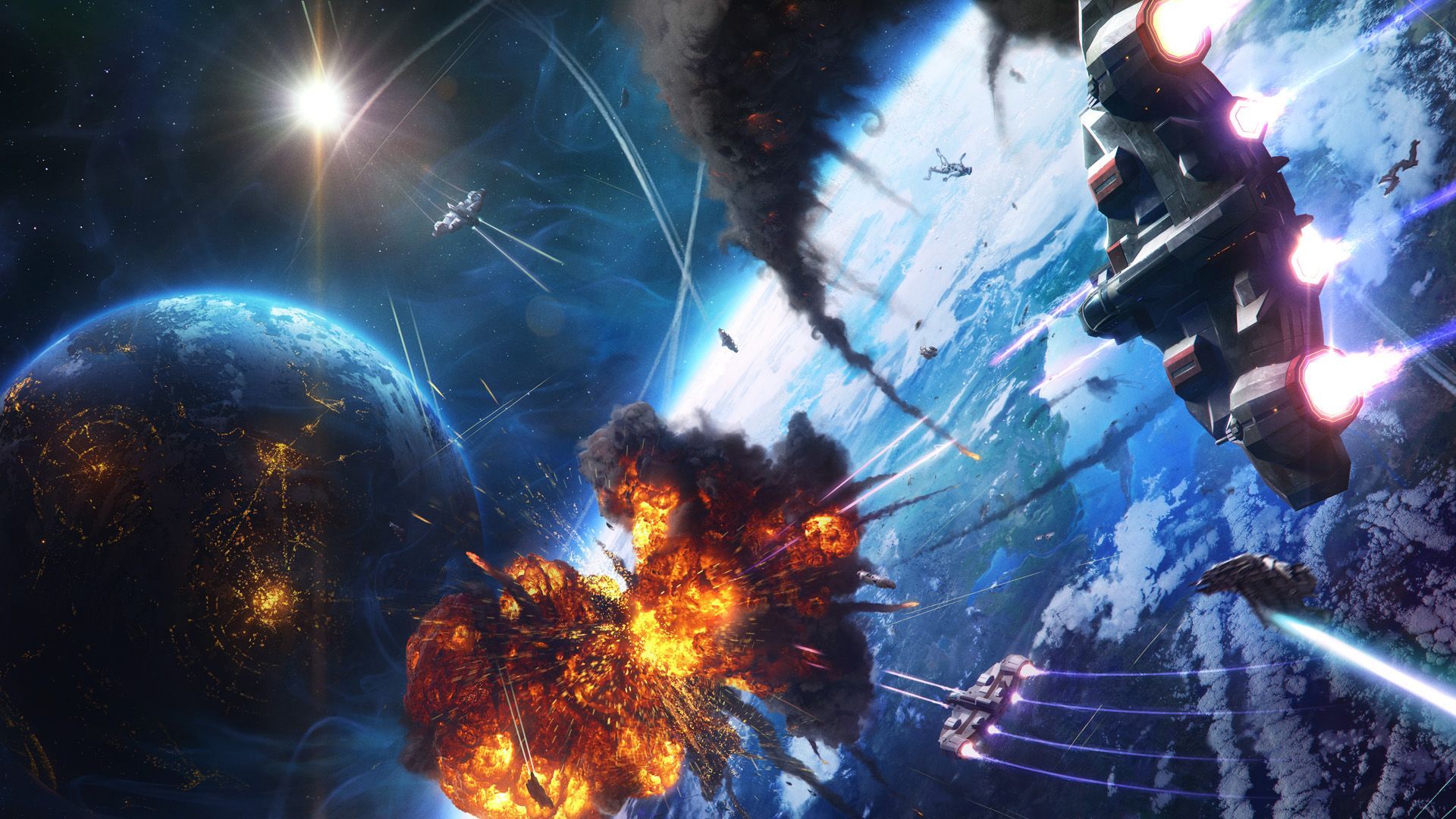 Space Battle Wallpaper On