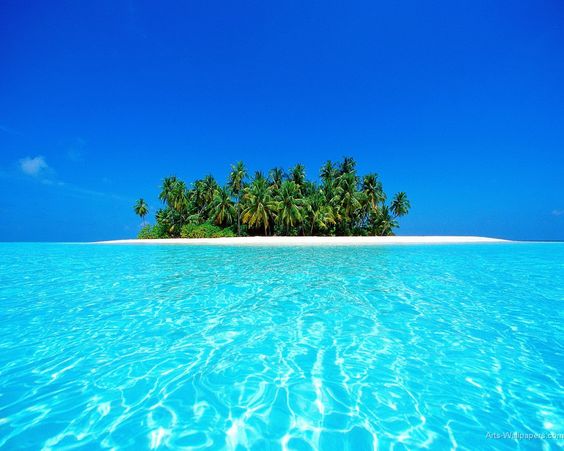 Maldives Tropical Paradise Turquoise Crystal Clear Water