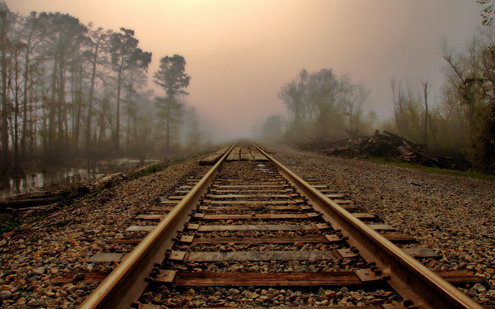 Railroad Tracks Wallpaper HD