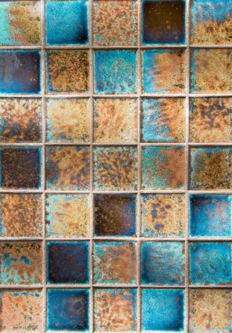 Blue Flare Tile Mosaic Wallpaper Not Grandma S