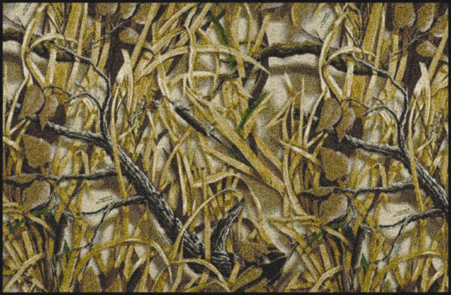 Wetlands Realtree Leaves Branches Camouflage Nylon Area Rug