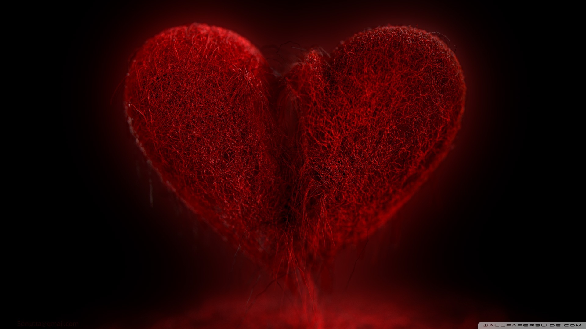 Love Red Broken Heart Wallpaper