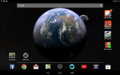 Earth and moon in gyro 3D   Screenshots des Live Wallpaper Wie sieht 508x318
