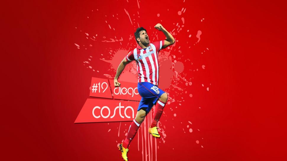 Diego Costa Atletico Madrid Fc Hq Wallpaper Sports
