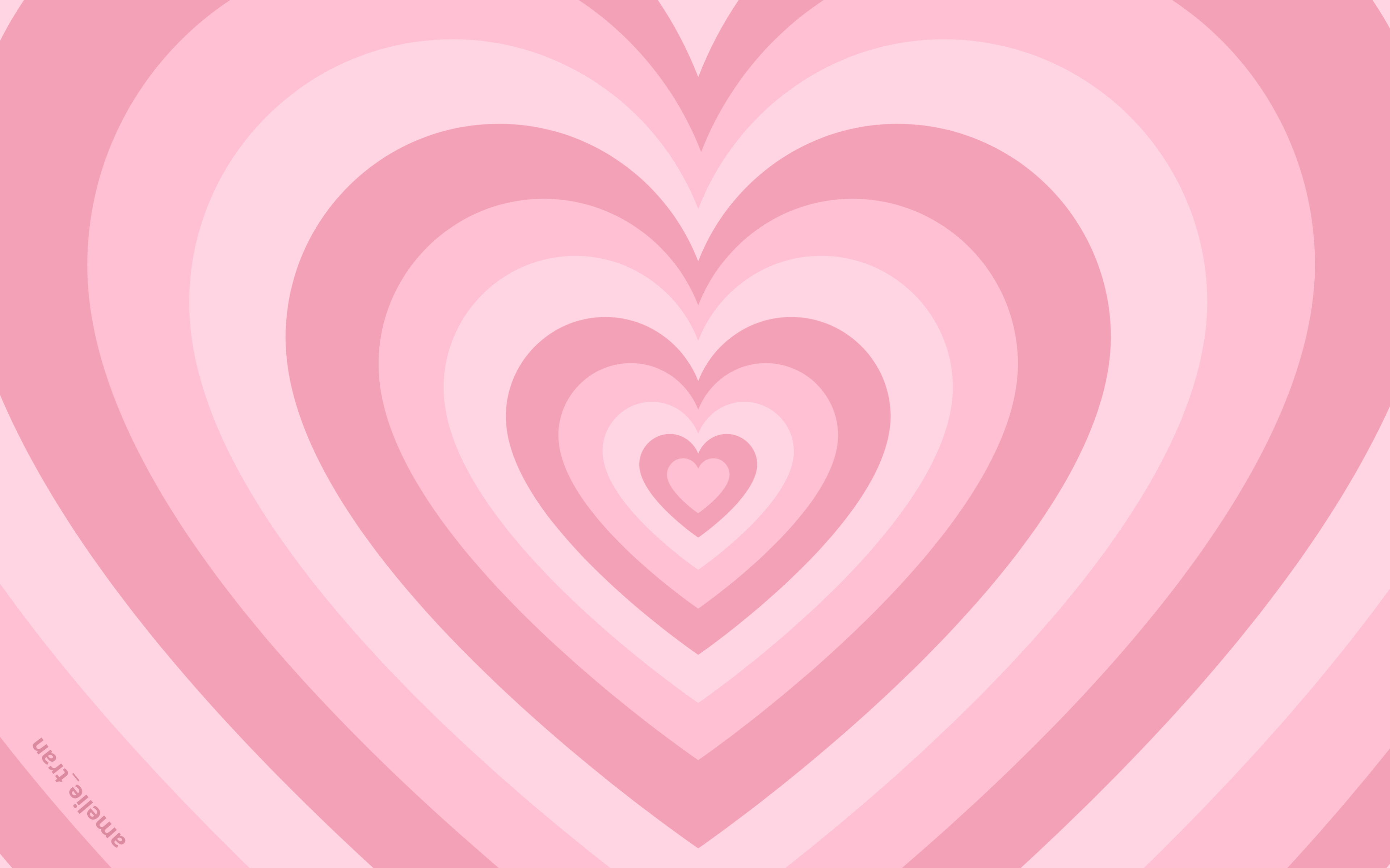 High Quality Pink Heart Laptop Background Wallpaper