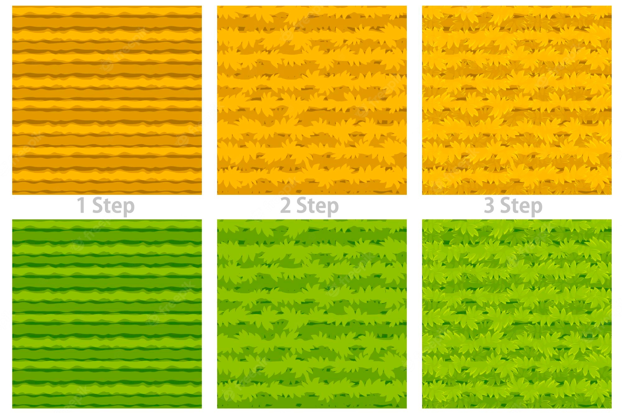 Premium Vector Seamless Texture Cartoon Grass Steps Drawing