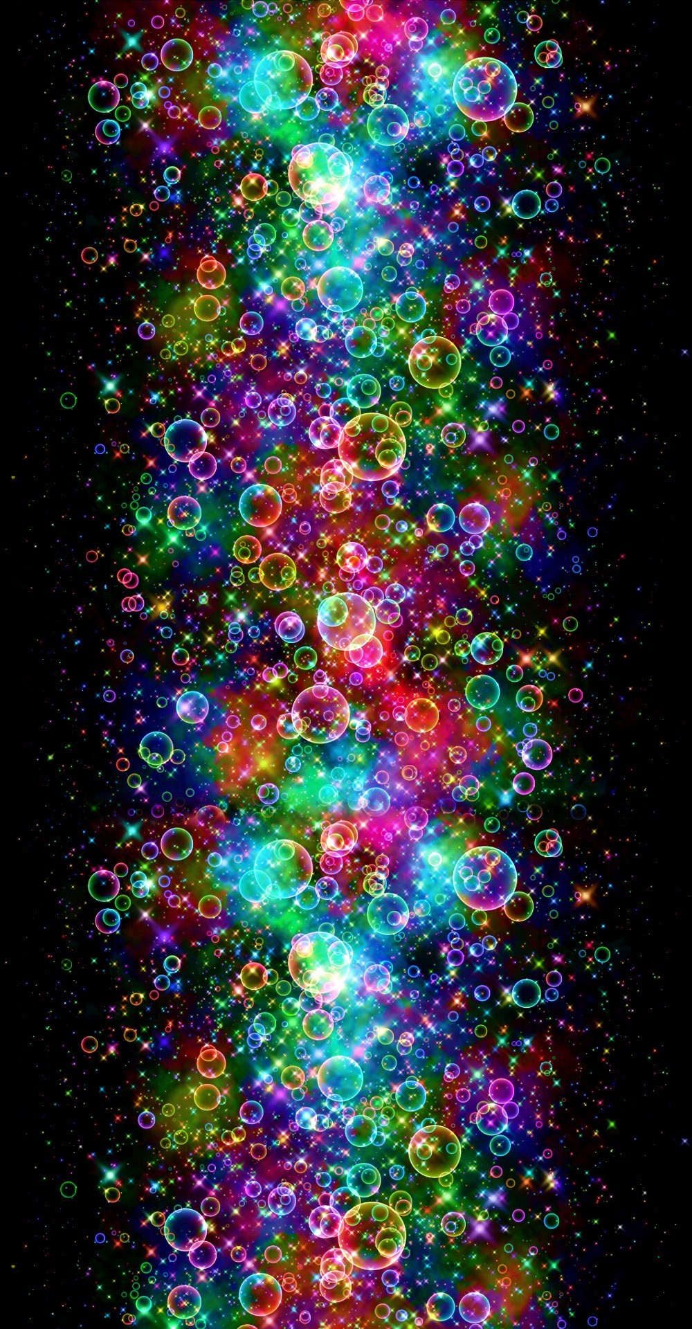 Rainbow Bubbles And Sparkles Custom Box Background by DUSKvsDAWN on