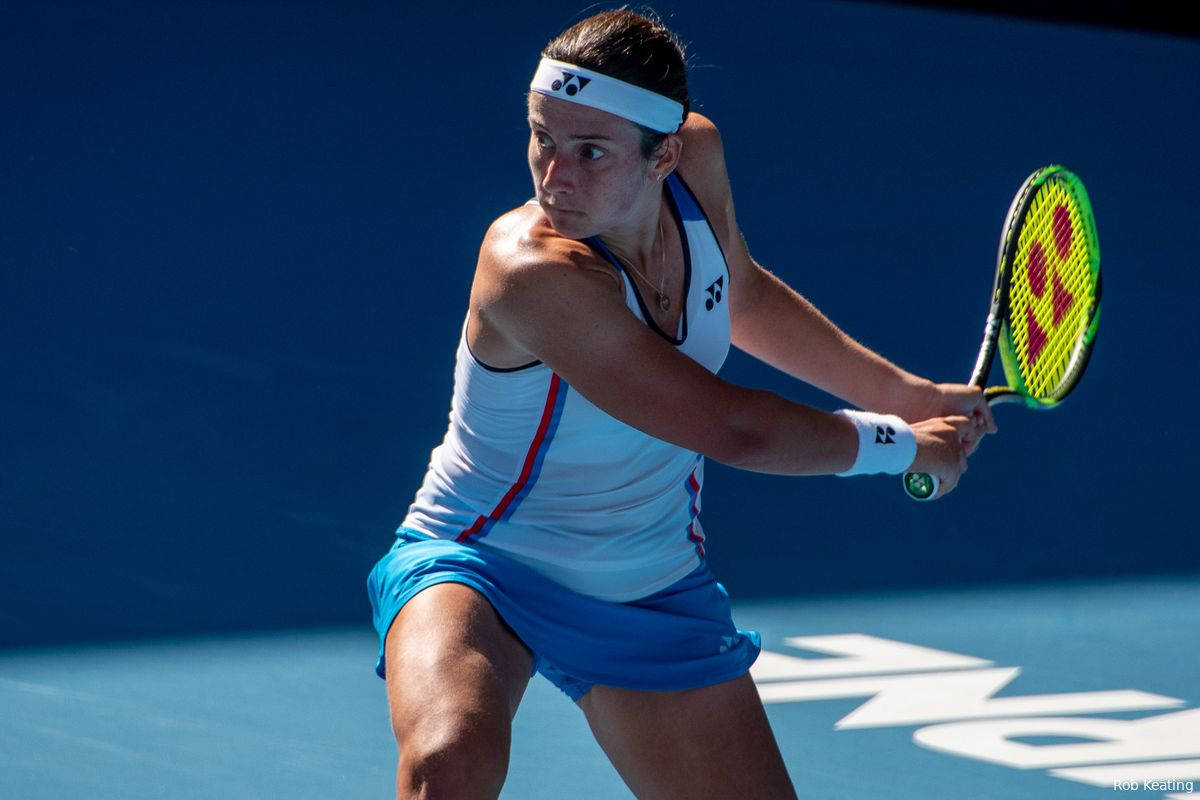 Anastasija Sevastova Demonstrating Her Double Wallpaper
